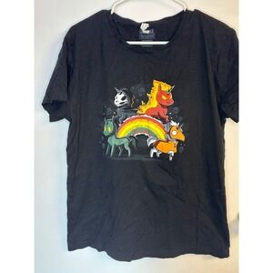 TeeTurtle Ladies XLBlack Unstable Unicorns Graphic T-Shirt Unstable Games